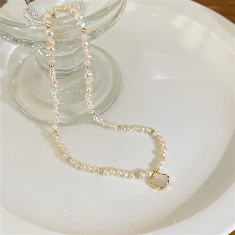 Andaozi Pearl Necklaces Women's-3