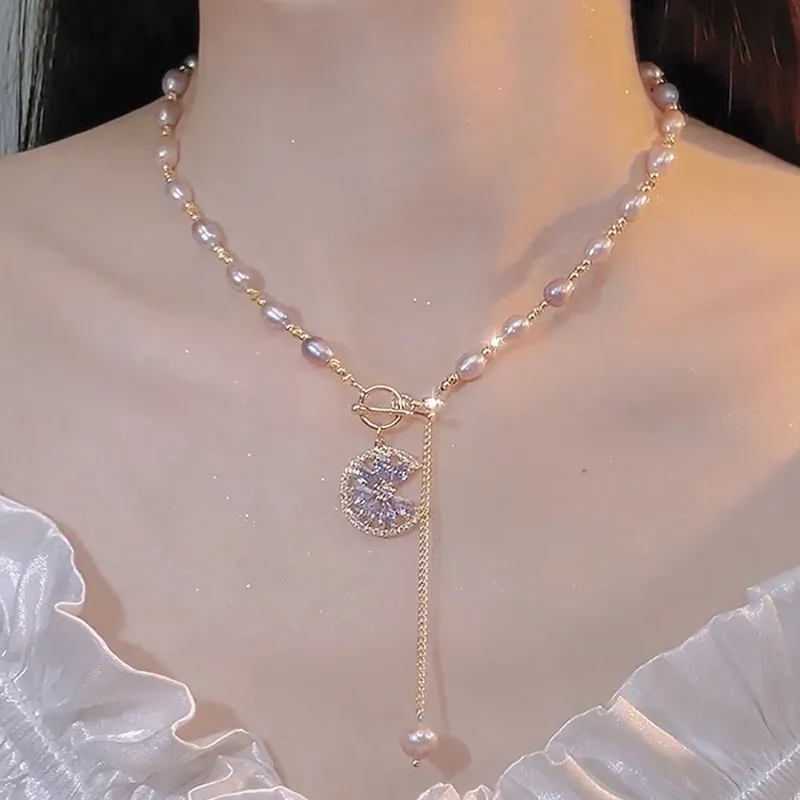 Andaozi Pearl Necklaces Women's-1