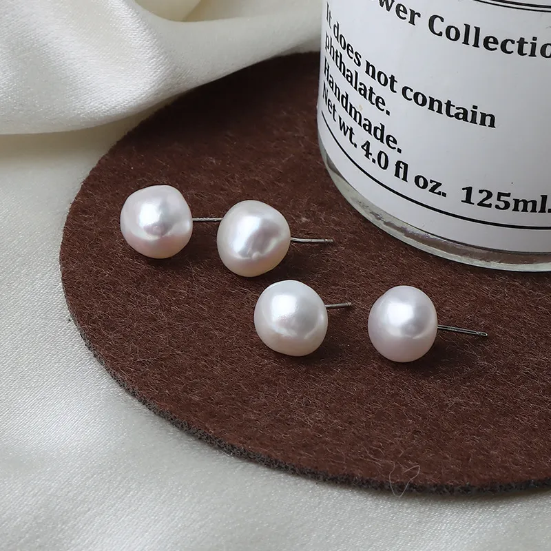 Andaozi Pearl Stud Earrings Women's-2