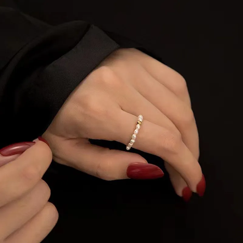 Andaozi Freshwater Pearl Rings Women's-1