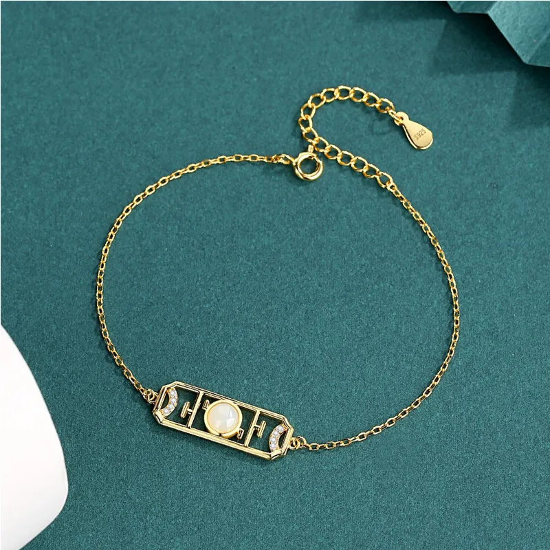Andaozi Hetian Jade Bracelets Pale Greenish White Jade Women's-1