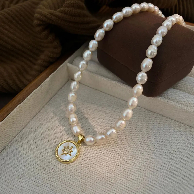 Andaozi Freshwater Pearl Necklaces Women's-4