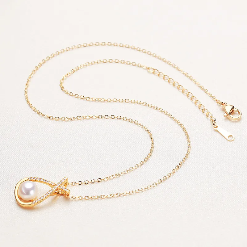 Andaozi Pearl Necklaces Women's-3