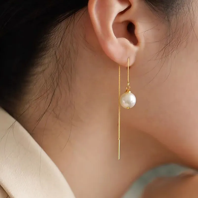Andaozi Pearl Drop Earrings Women's-7