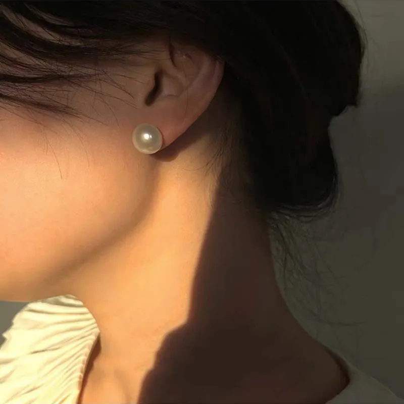 Andaozi Pearl Stud Earrings Women's-4