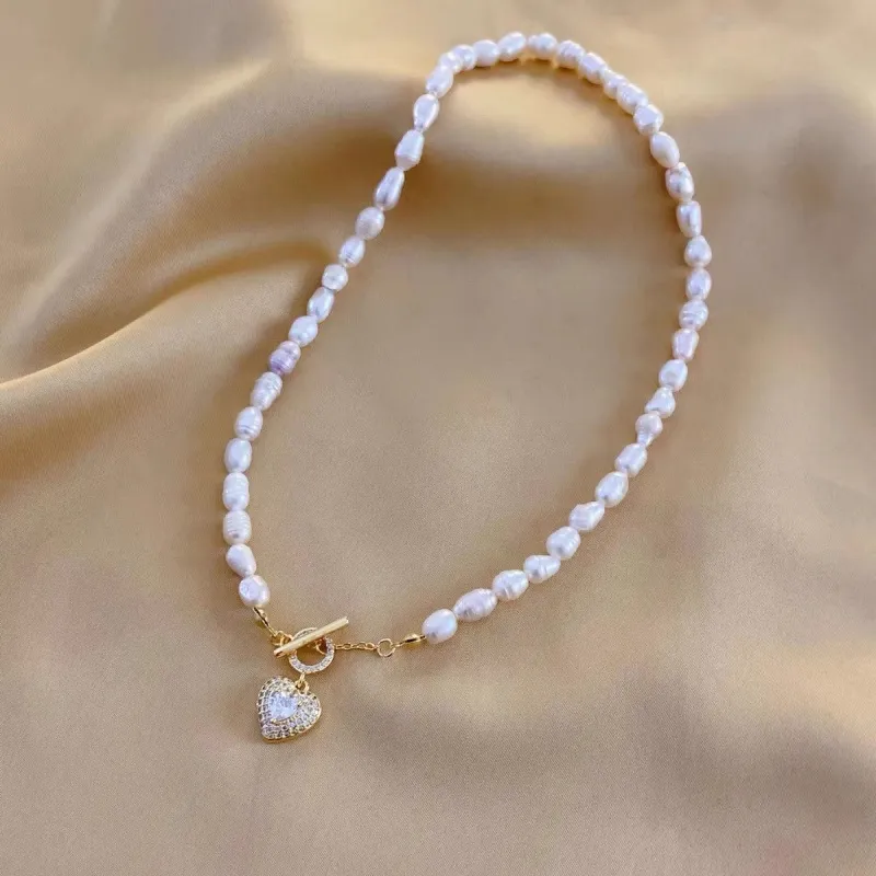 Andaozi Pearl Necklaces Women's-4