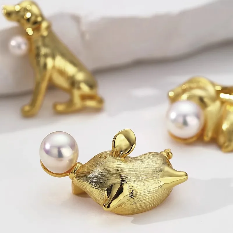 Andaozi Freshwater Pearl Brooches Women's-5