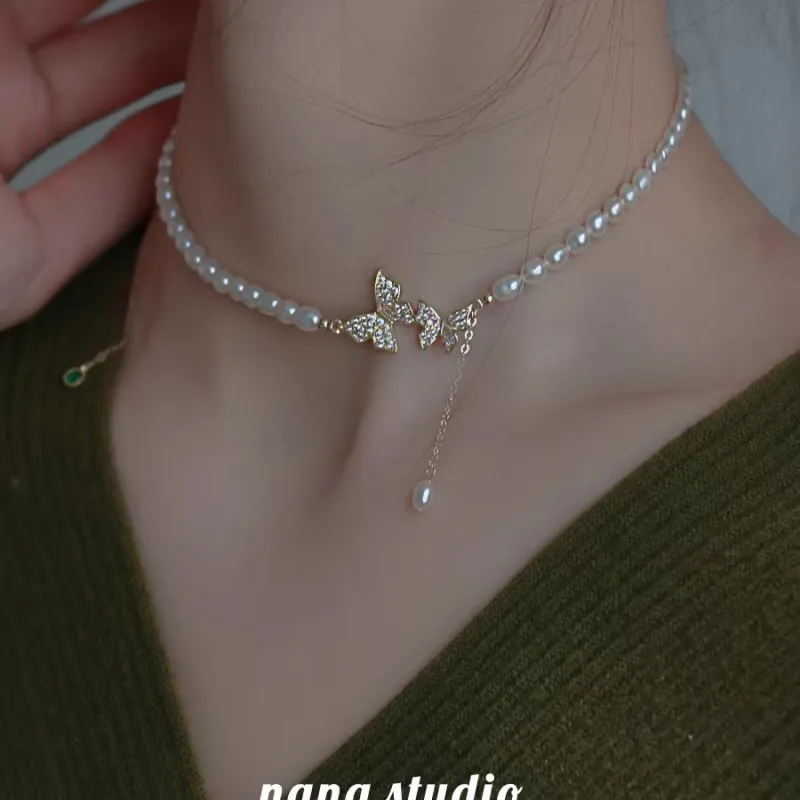 Andaozi Pearl Necklaces Women's-3