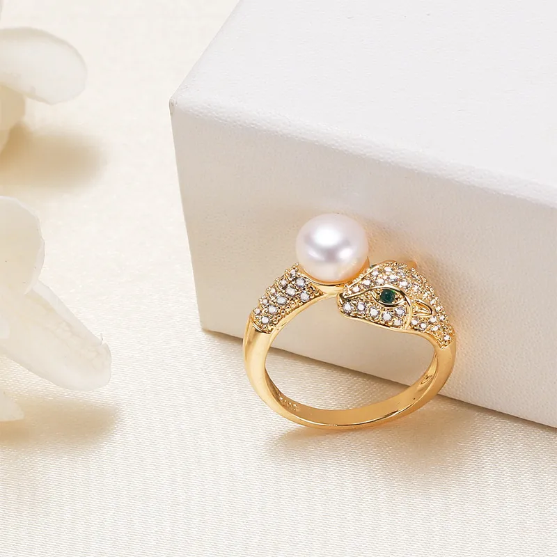 Andaozi Pearl Rings Women's-4