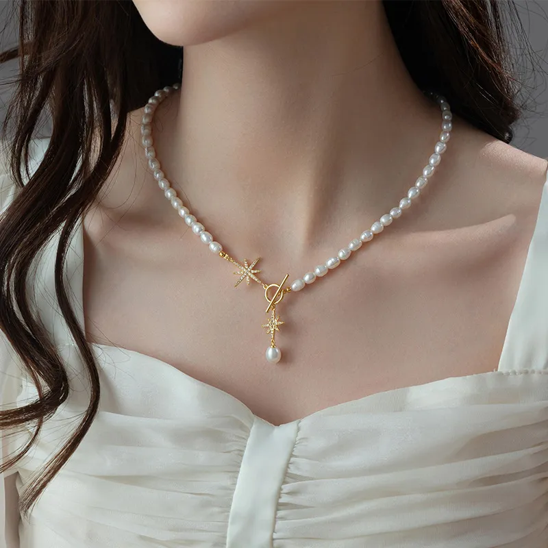 Andaozi Freshwater Pearl Necklaces Women's-2