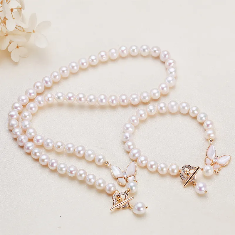 Andaozi Pearl Necklaces Women's-1