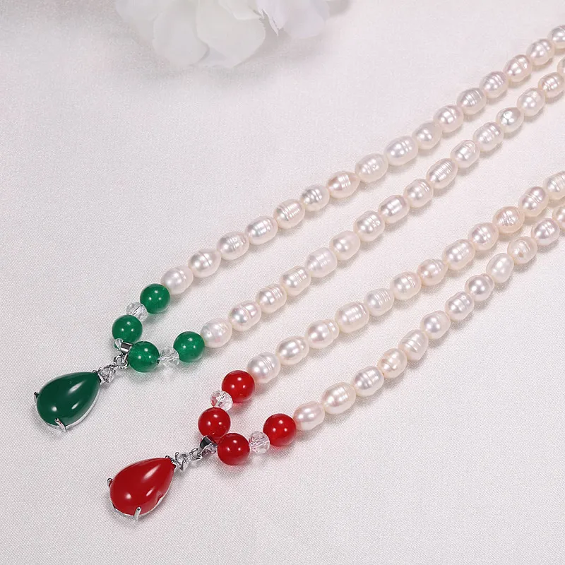 Andaozi Pearl Necklaces Women's-4