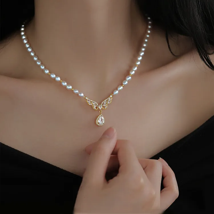 Andaozi Freshwater Pearl Necklaces Women's-3