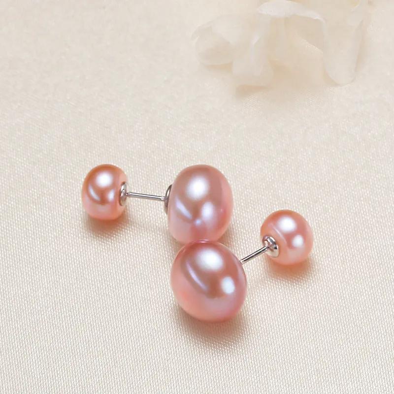 Andaozi Pearl Stud Earrings Women's-3