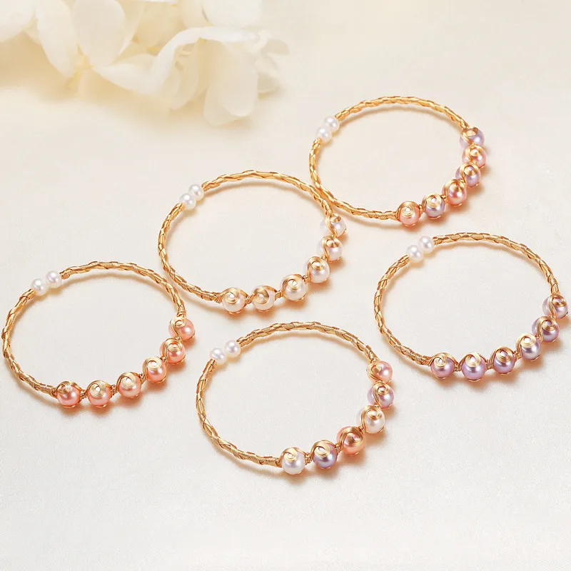 Andaozi Pearl Bangles Women's-2