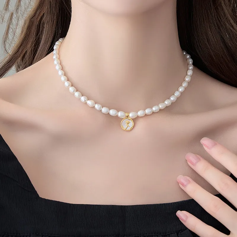 Andaozi Freshwater Pearl Necklaces Women's-2