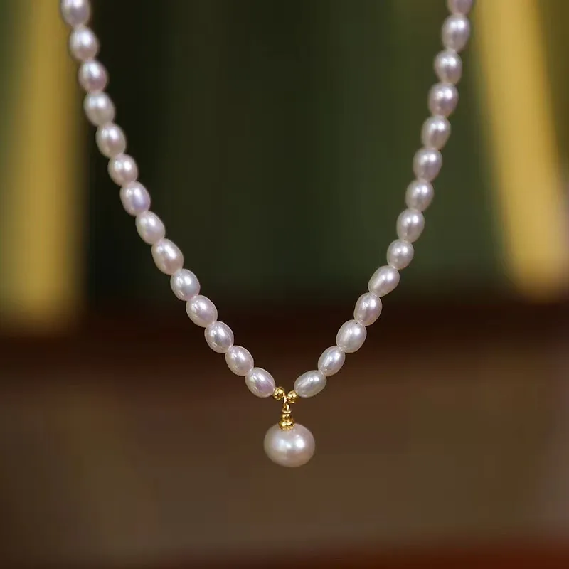 Andaozi Pearl Necklaces Women's-1