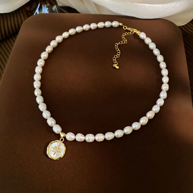 Andaozi Freshwater Pearl Necklaces Women's-2