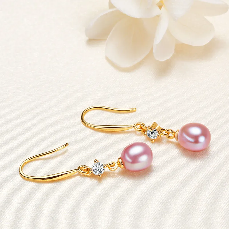 Andaozi Pearl Earrings Women's-1