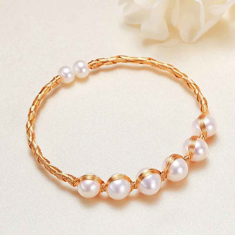 Andaozi Pearl Bangles Women's-4