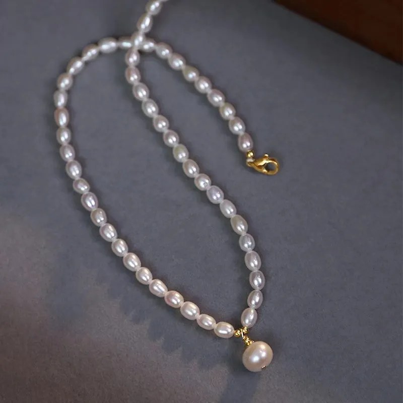 Andaozi Pearl Necklaces Women's-2