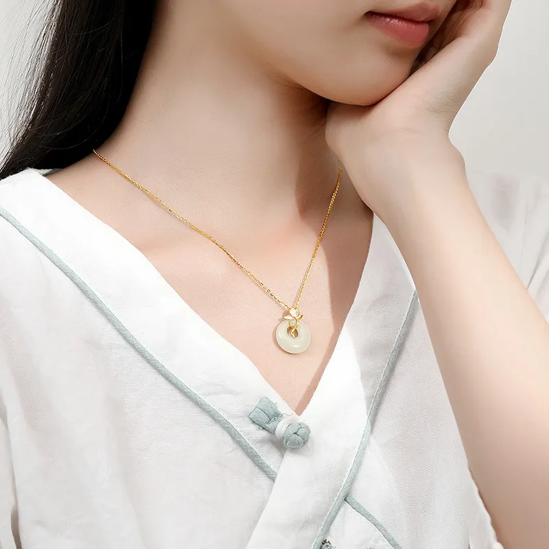 Andaozi Necklaces Green Jade Women's-4
