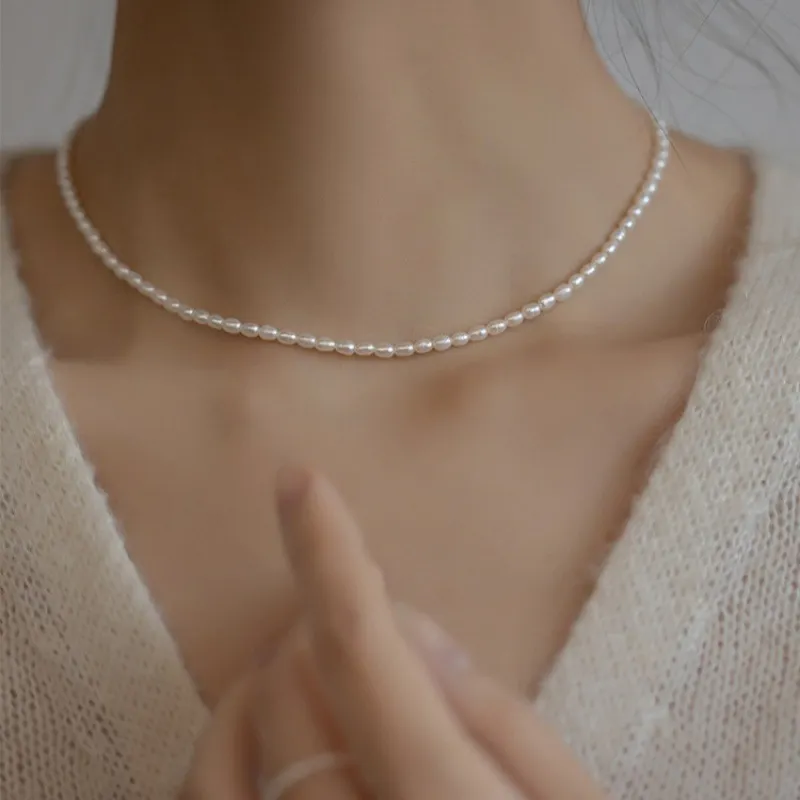 Andaozi Pearl Necklaces Women's-2