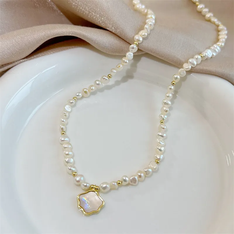 Andaozi Pearl Necklaces Women's-1