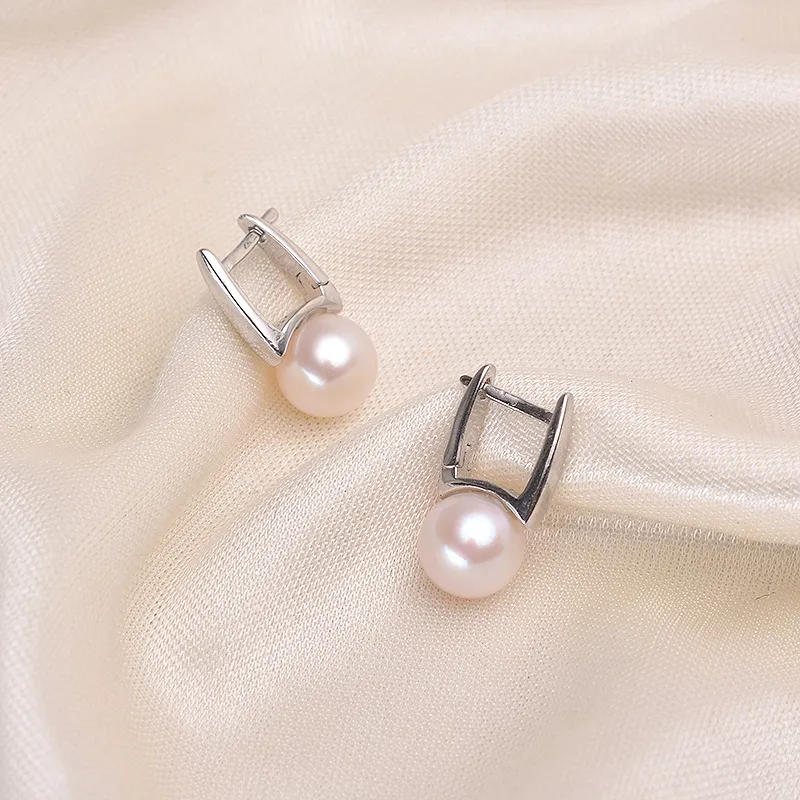 Andaozi Pearl Stud Earrings Women's-4