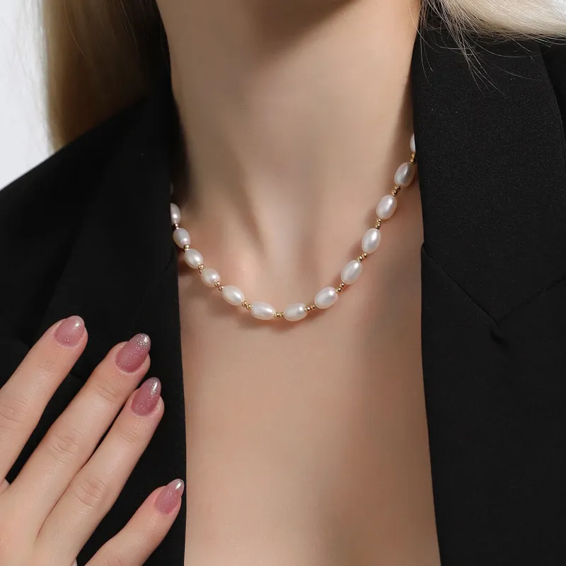 Andaozi Pearl Necklaces Women's-4