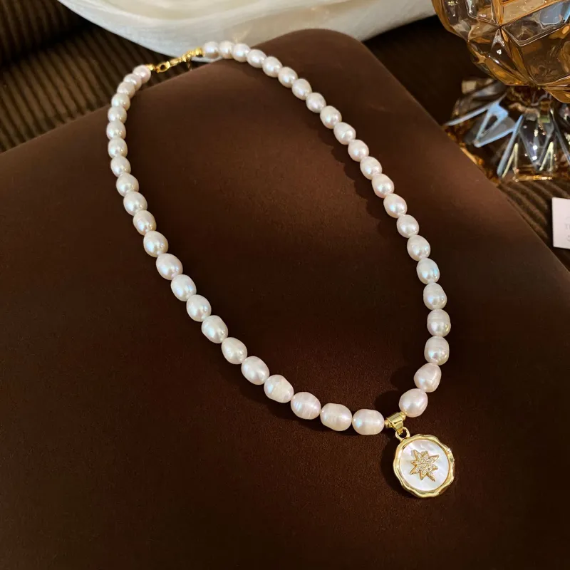 Andaozi Freshwater Pearl Necklaces Women's-3