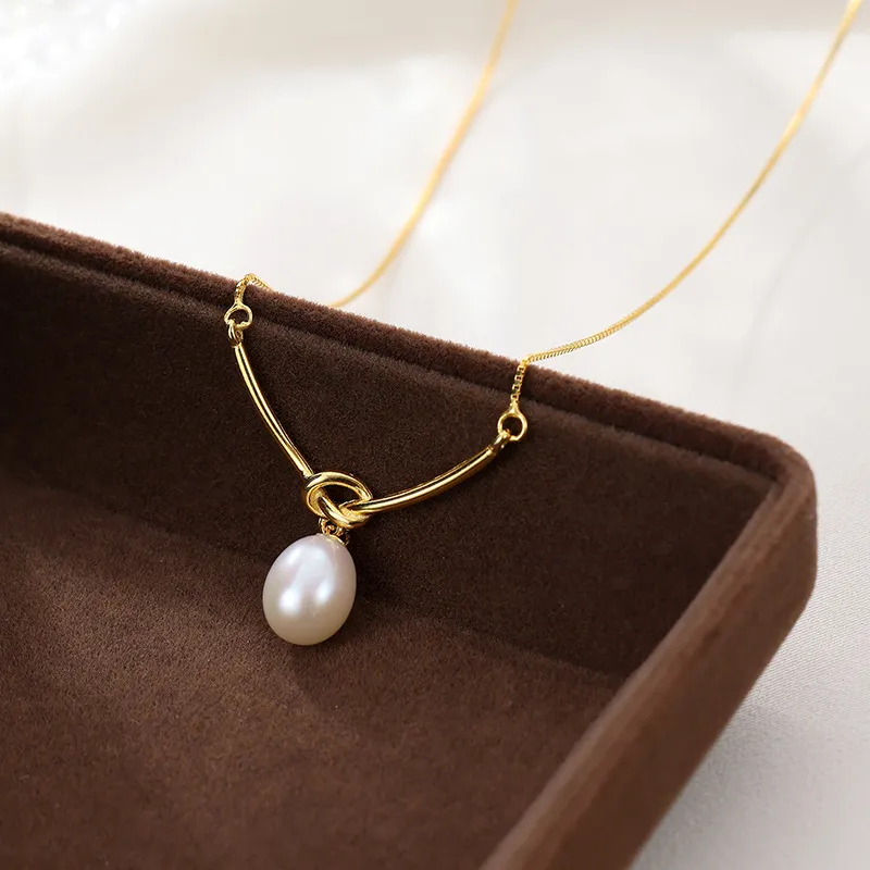 Andaozi Pearl Necklaces Women's-5