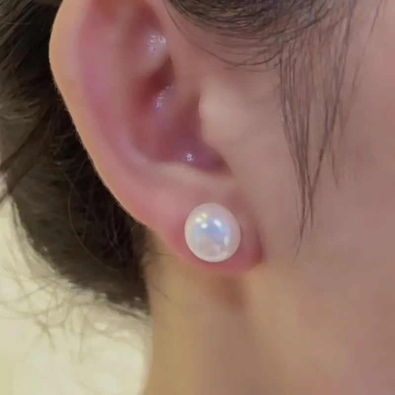 Andaozi Pearl Stud Earrings Women's-1