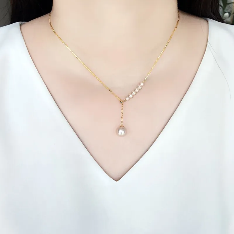 Andaozi Pearl Necklaces Women's-2