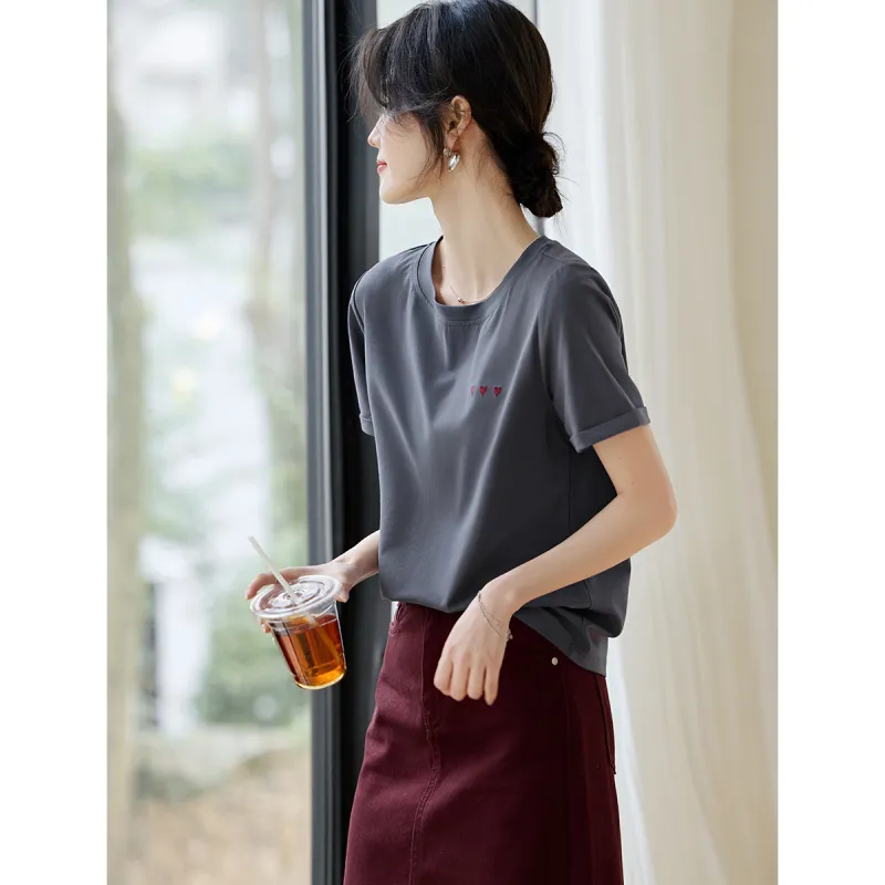 XWI T Shirt Women's Smoke Cloud Gray-4