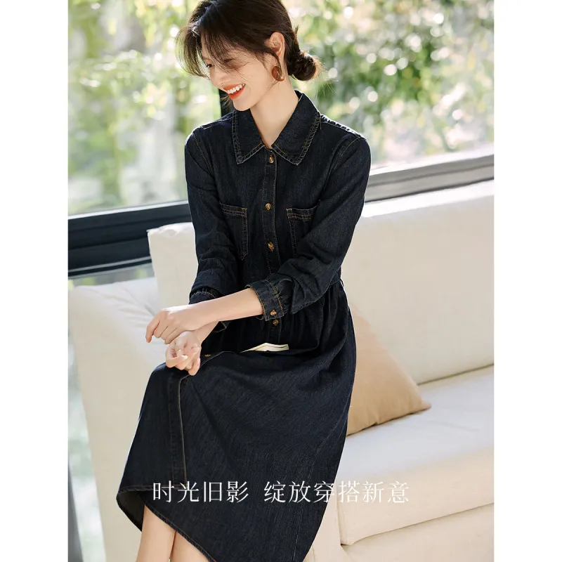 XWI Long Sleeved Dress Women's Denim-5
