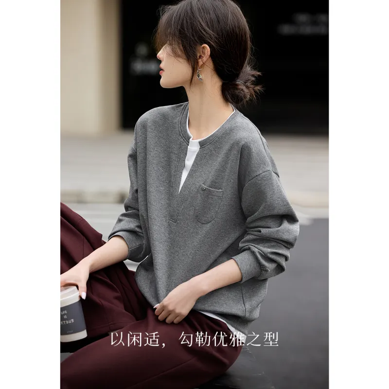 XWI Sweatshirt Women's Gray & White-6