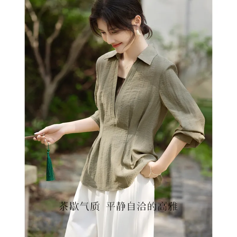 XWI Shirt Women's Light Tea Green-3