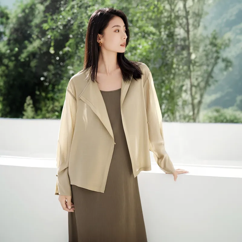 IHIMI Shirts Women's Honey Tea Brown-2