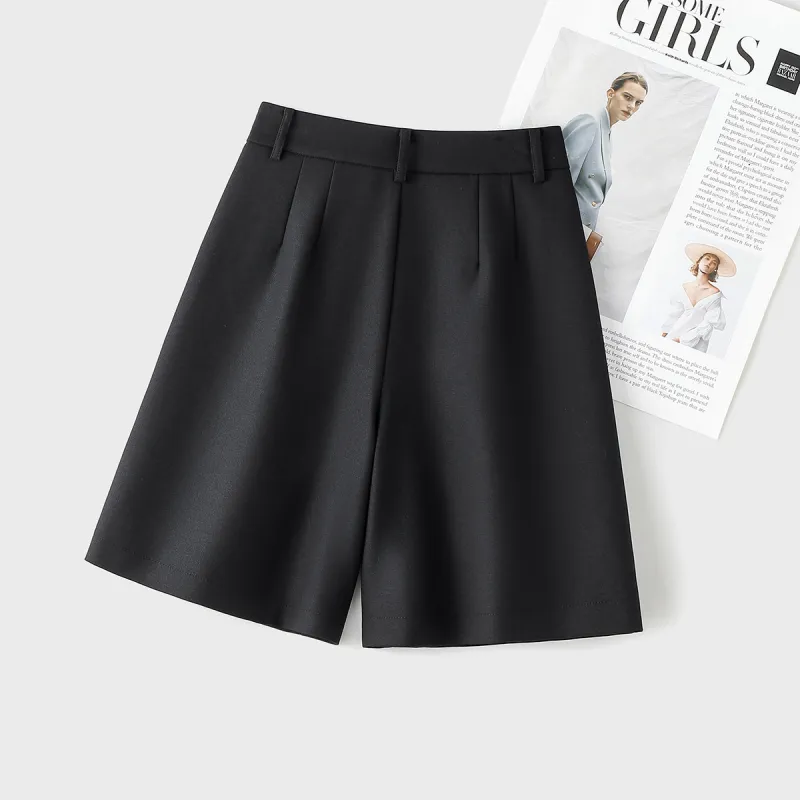 IHIMI Casual Shorts Women's Black-1