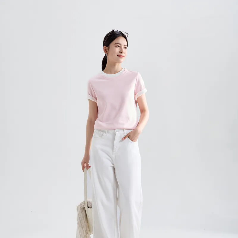 IHIMI T Shirts Women's Pink-1