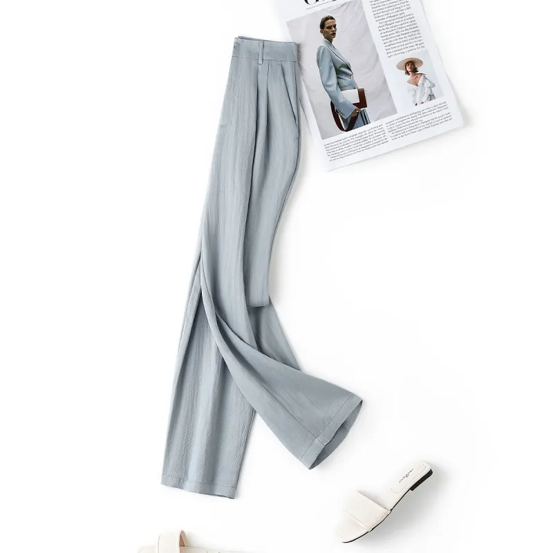 IHIMI Casual Pants Women's Gray Blue-1