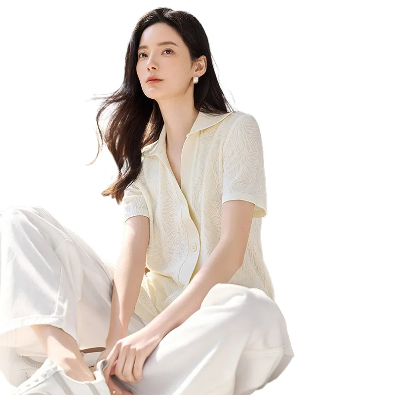 IHIMI Shirt Women's Cream White-3
