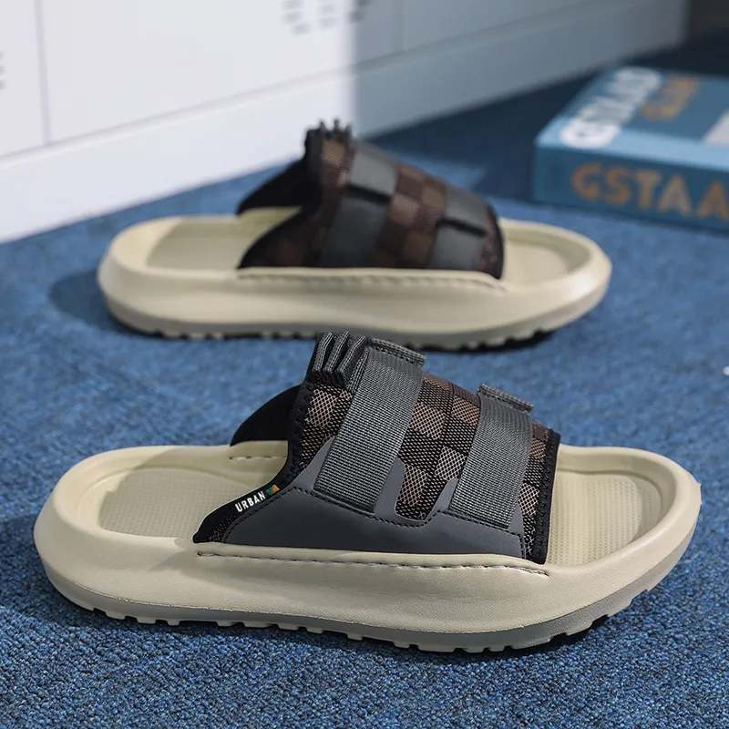 URBAN AUTHENTIC Slip Resistant Slide Slippers Men's Black-7