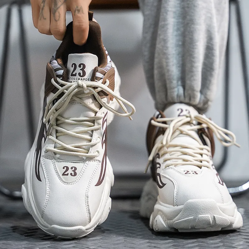 URBAN AUTHENTIC Cushioning, Slip Resistant, Abrasion Resistant, Lightweight Coverage Mid Top Chunky Sneakers Men's-7