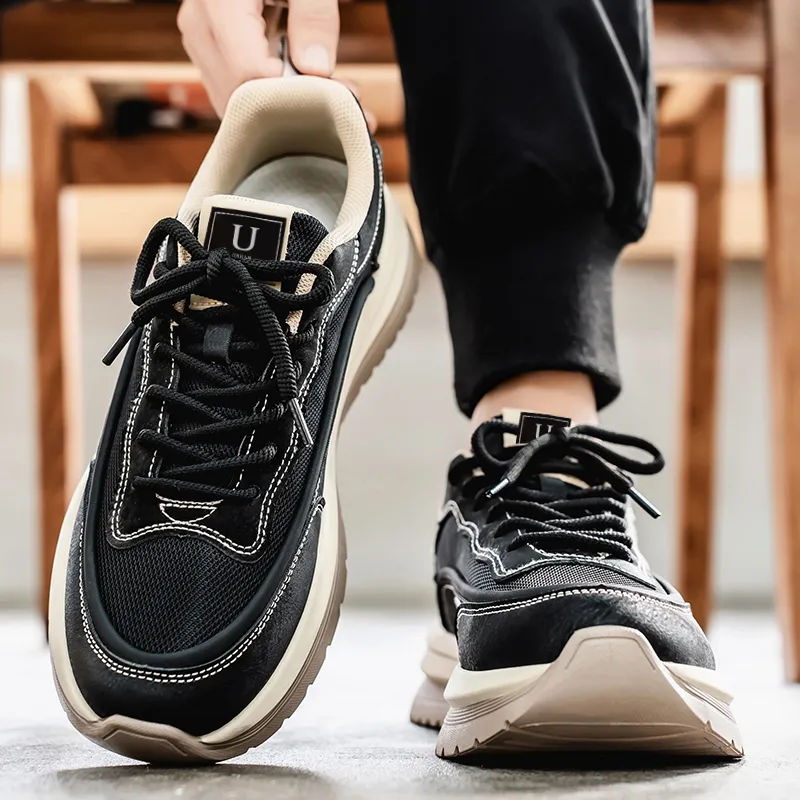 URBAN AUTHENTIC Non-slip Wear-resistant Shock Absorption Low-Top Chunky Sneakers Men's-3