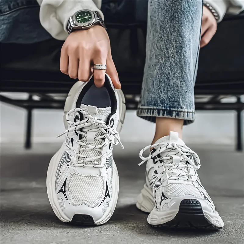 URBAN AUTHENTIC Slip Resistant, Abrasion Resistant, Height Increasing, Breathable Chunky Sneakers Men's-6