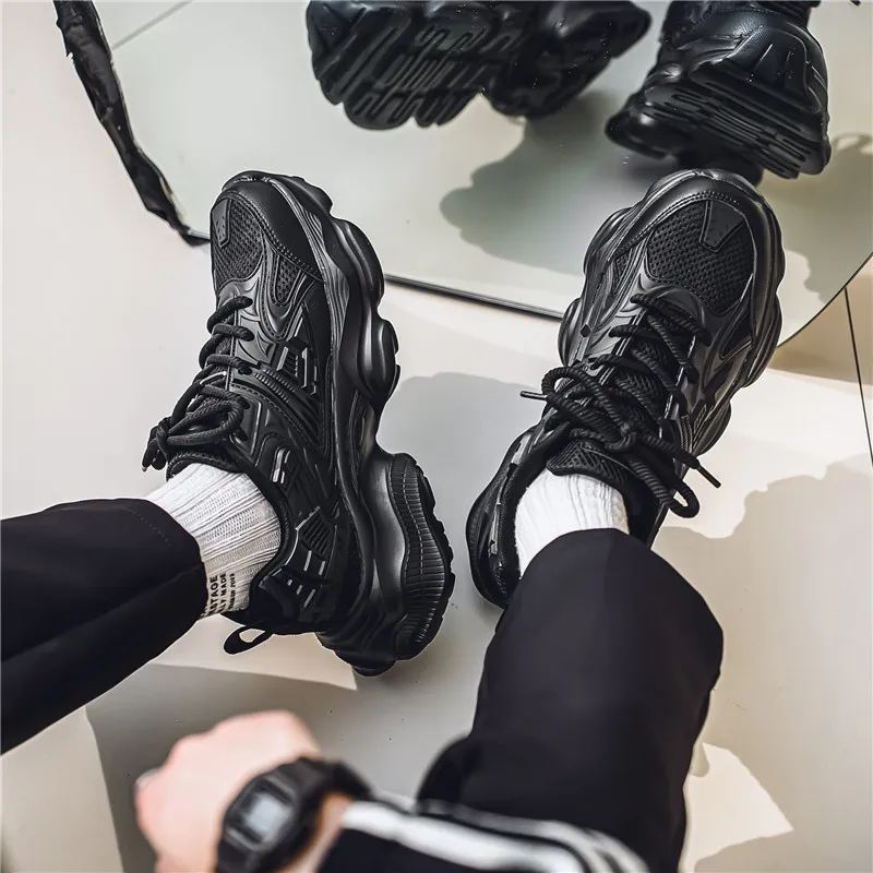 URBAN AUTHENTIC Anti-Slip Wear-Resistant Breathable Lightweight Height Increasing Low-Top Chunky Sneakers Men's-7