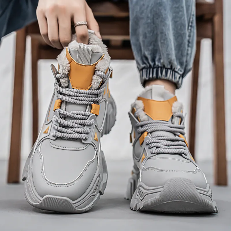 URBAN AUTHENTIC Abrasion Resistant Lightweight Waterproof Slip Resistant Mid Top Chunky Sneakers Men's-1