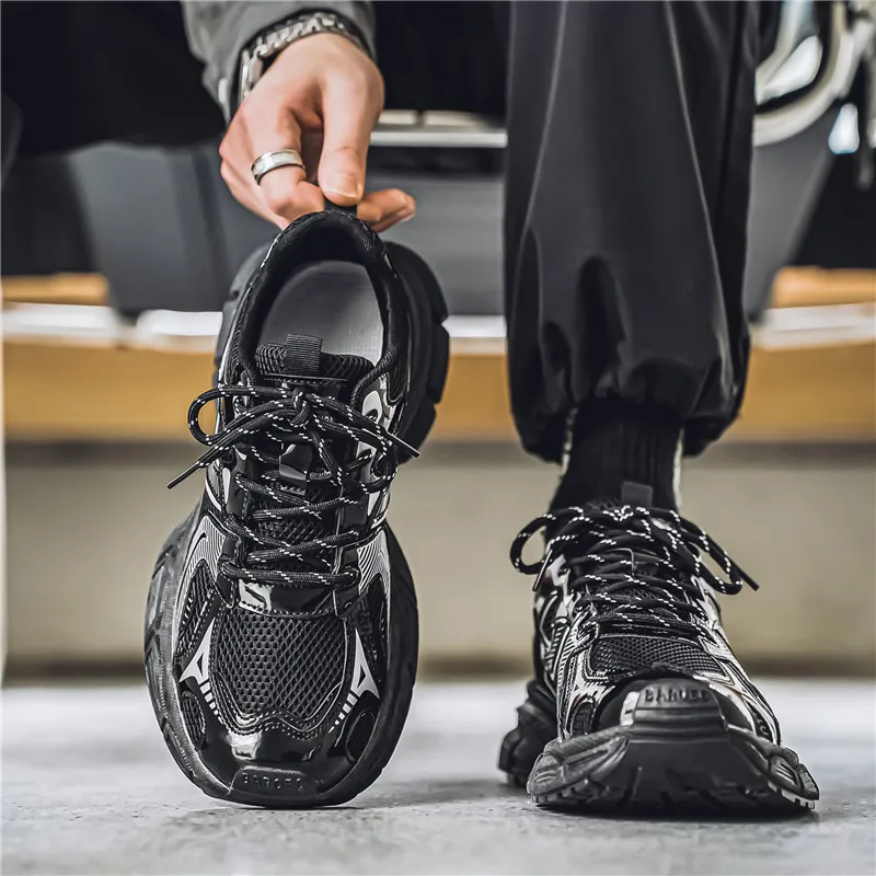 URBAN AUTHENTIC Slip Resistant, Abrasion Resistant, Height Increasing, Breathable Chunky Sneakers Men's-10